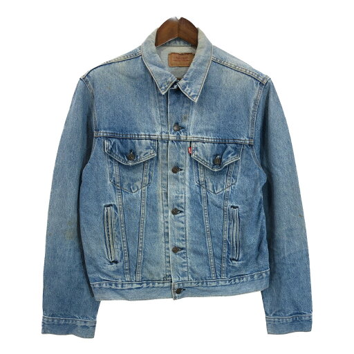 80年代 USA製 Levi's リーバイス 71506-0214 デニムトラッカージャケット ライトブルー (メンズ 46 L) 中古 古着 R7166 80年代 USA製 Levi's リーバイス 71506-0214 デニムトラッカージャケット ライトブルー (メンズ 46 L) 中古 古着 R7166