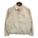 Polo by Ralph Lauren ポロ ラルフローレン スイングトップ ワンポイントロゴ ベージュ (メンズ L) 中古 古着 R7232(4)