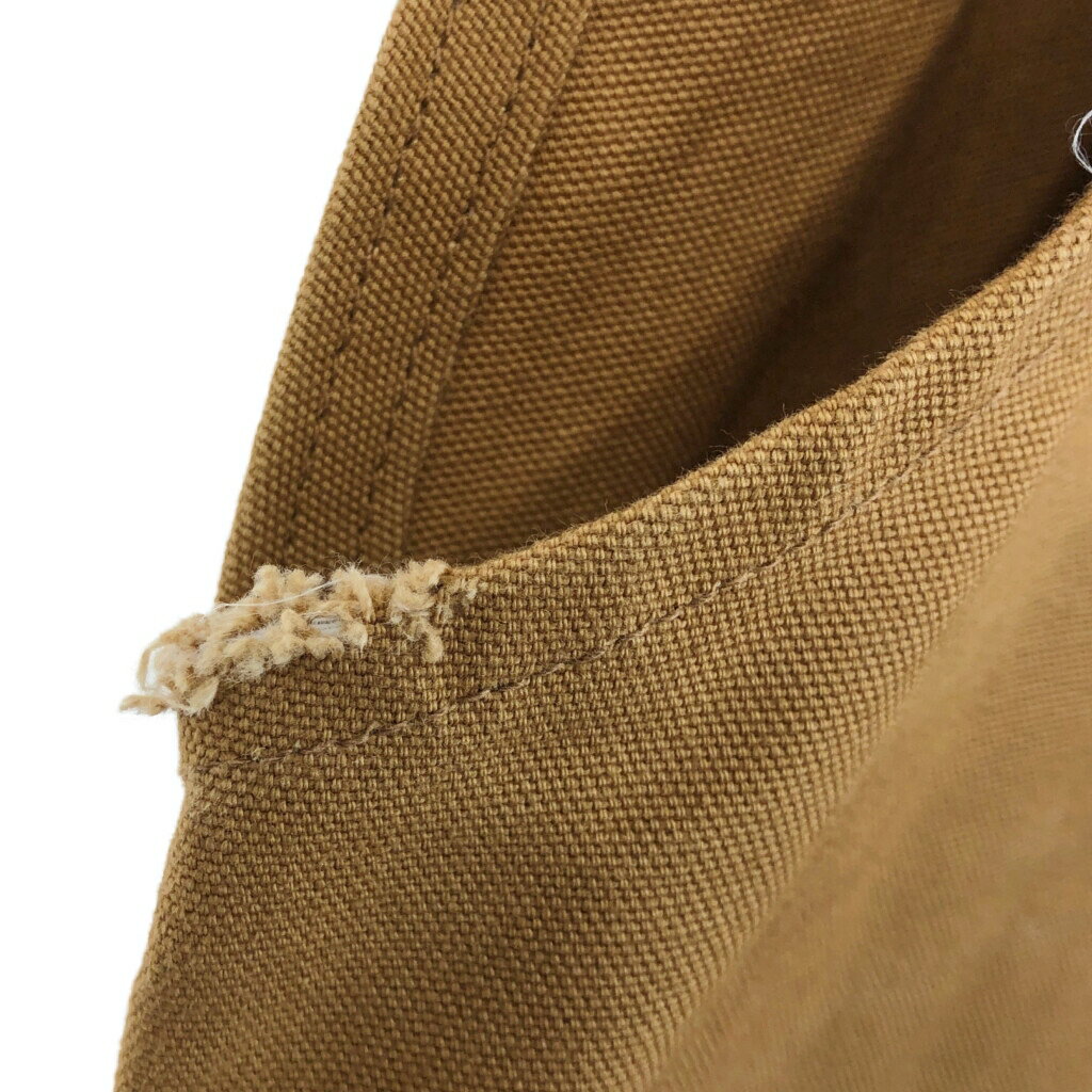 90年代 USA製 Carhartt カーハート ダック ダブルニー ビブオーバーオール 大きいサイズ ワーク (メンズ W44 L28) 中古 古着 R7702