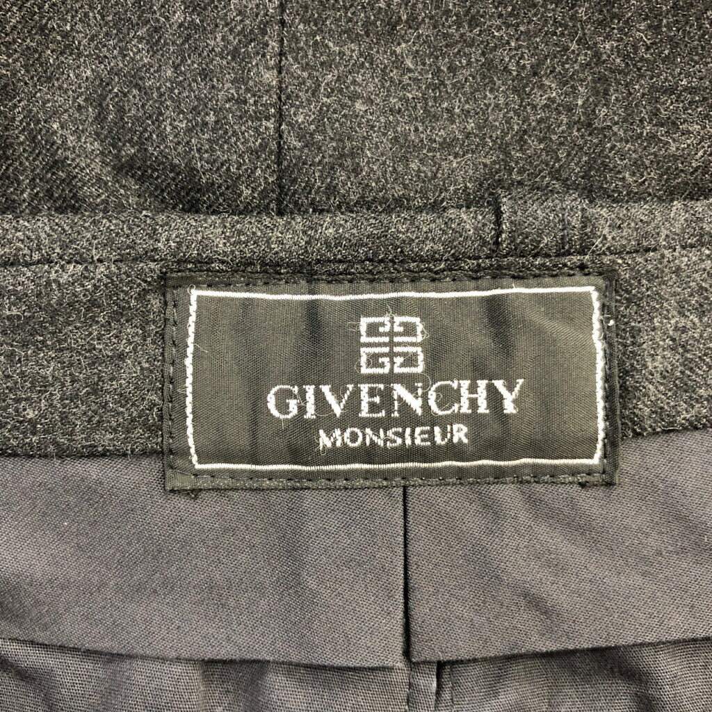 GIVENCHY ジバンシィ 2タック ウール スラックスパンツ グレー (メンズ 33R) 中古 古着 R7763