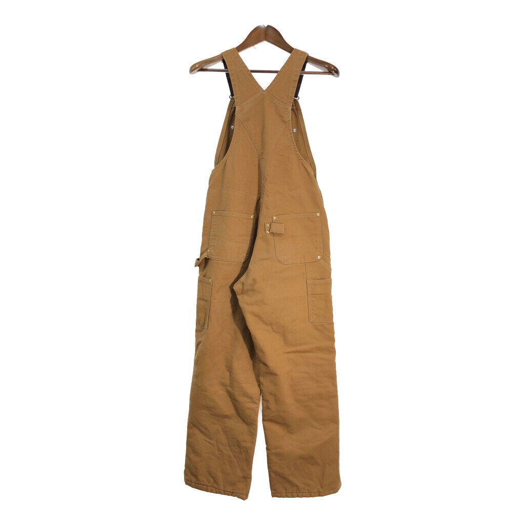 Carhartt カーハート ダック ダブルニー ビブオーバーオール ブラウン (メンズ W30 L29) 中古 古着 R7930