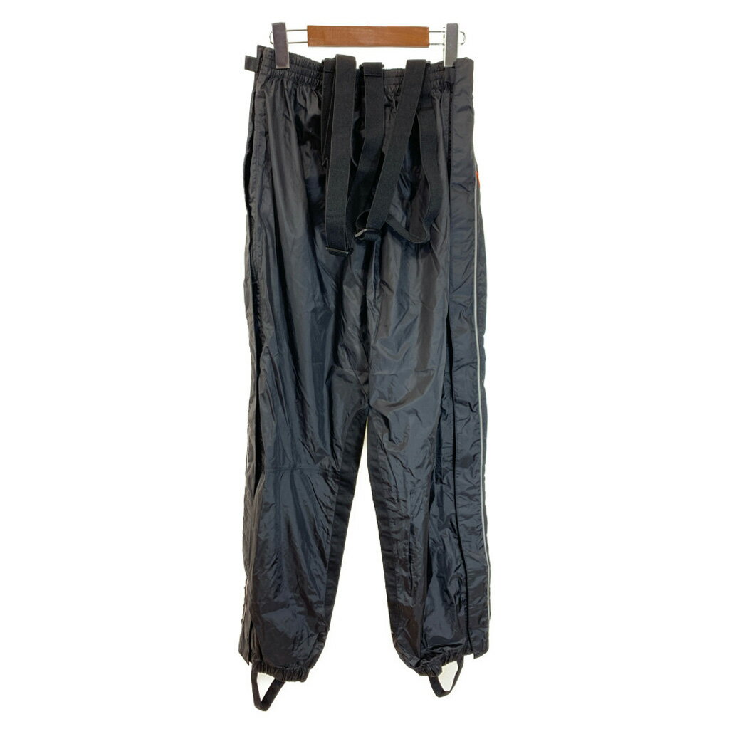 HARLEY DAVIDSON ハーレーダビッドソン ナイロン オーバーオール バイクウェア モーターサイクル ブラック (メンズ S) 中古 古着 R8040