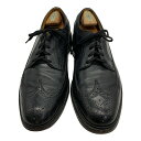 70年代 FLORSHEIM インペリアル ケンムーア ロングウィングチップ レザーシューズ ブラック (メンズ 10 D) 中古 古着 KA1585(4)