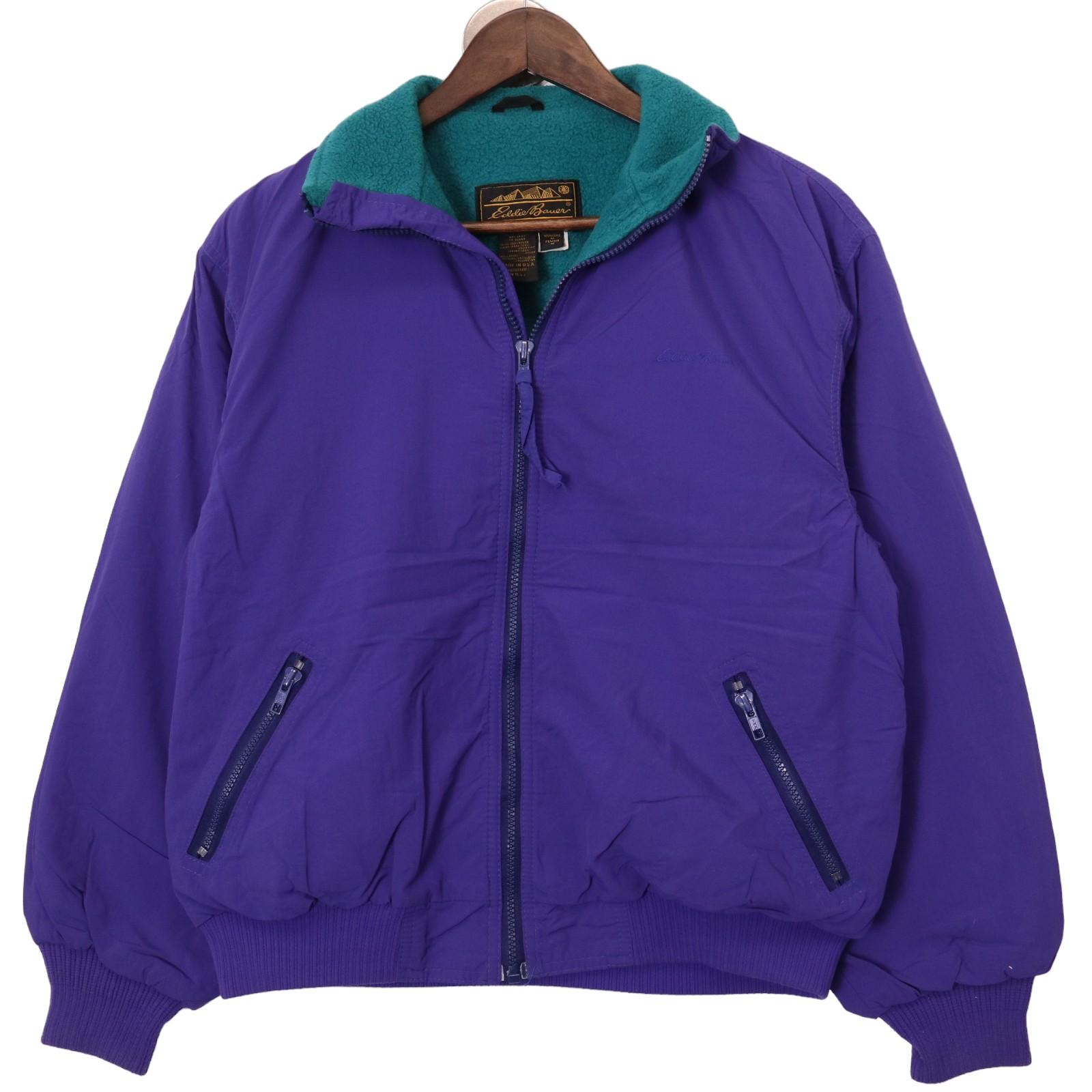 80年代 Eddie Bauer エディーバウアー Wind Foil ナイロンジャケット アウトドア パープル (レディース M) 中古 古着 A1204(4)