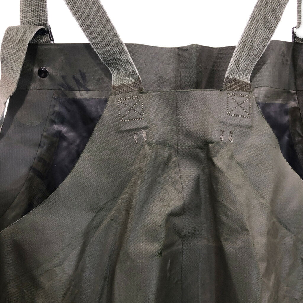 60年代 米軍実物 U.S.ARMY ウェットウェザー オーバーオール ヴィンテージ ミリタリー グリーン (メンズ LARGE) 中古 古着 R8260