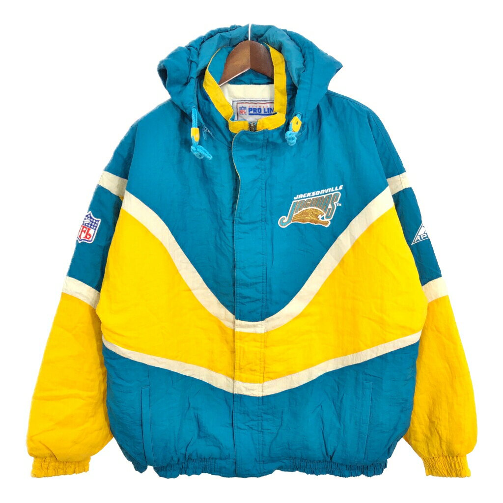 90年代 APEX ONE NFL ジャクソンビル・ジャガーズ ナイロンスタジアムジャケット プロチーム マルチカラー (メンズ XL) 中古 古着 R8344