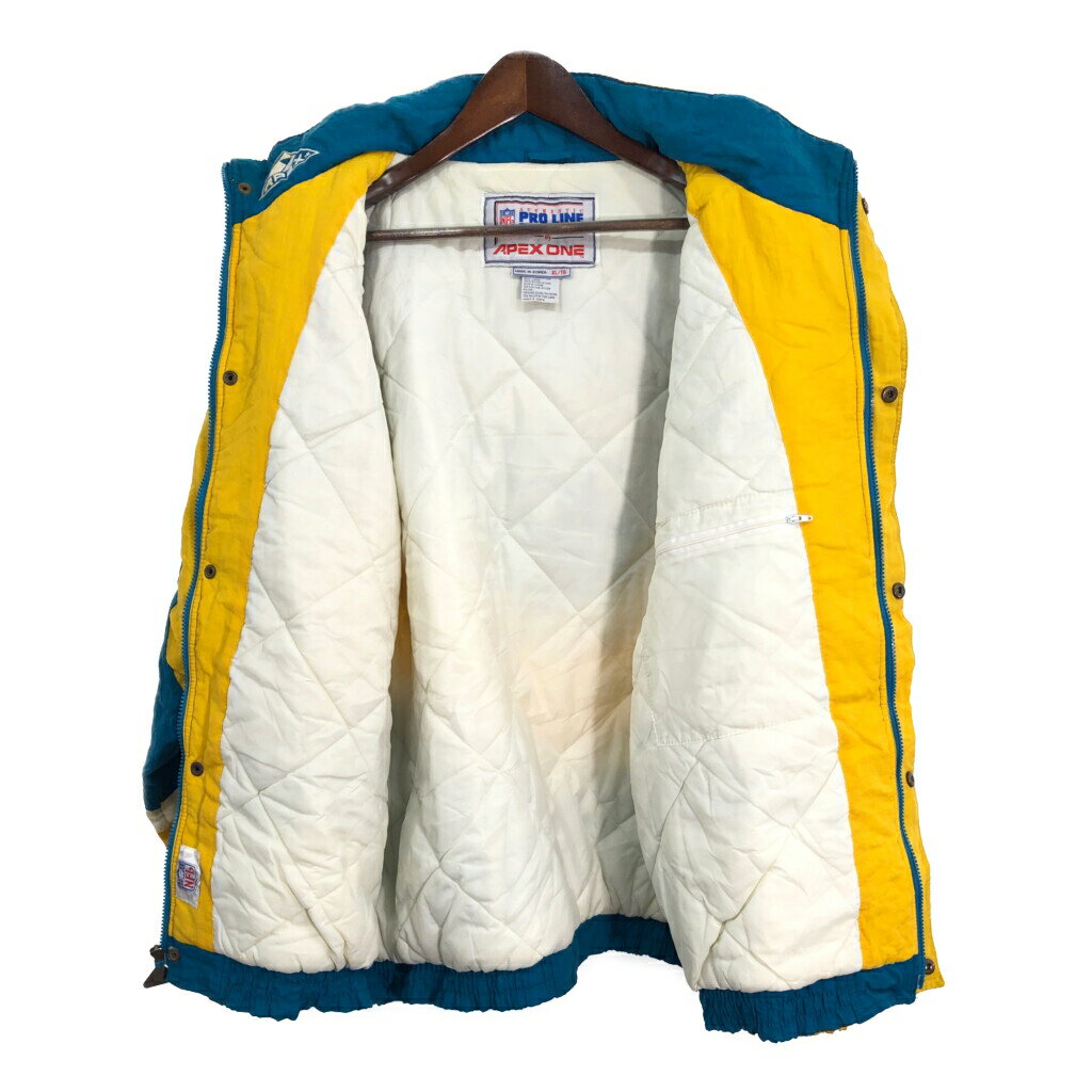90年代 APEX ONE NFL ジャクソンビル・ジャガーズ ナイロンスタジアムジャケット プロチーム マルチカラー (メンズ XL) 中古 古着 R8344