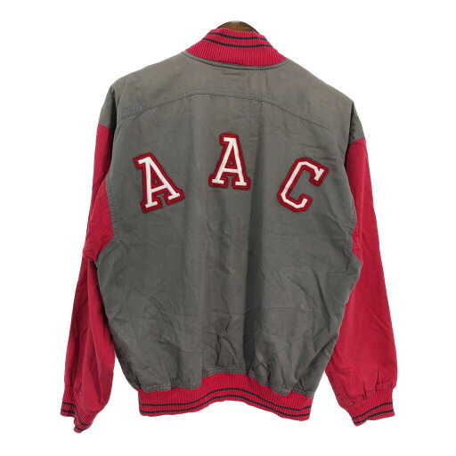 90年代 adidas アディダス スタジアムジャケット スポーツ ワンポイントロゴ グレー (メンズ F168) 中古 古着 R8405