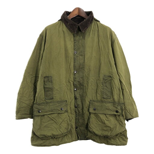 Barbour バブアー BORDER ボーダー オイルドジャケット カーキ (メンズ C50/127CM) 中古 古着 R8436 Barbour バブアー BORDER ボーダー オイルドジャケット カーキ (メンズ C50/127CM) 中古 古着 R8436