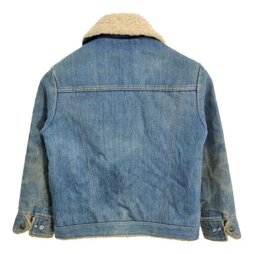 70年代 USA製 Levi's リーバイス 70725-0613 デニムボアジャケット オレンジタブ ライトブルー (レディース 14) 中古 古着 R8474