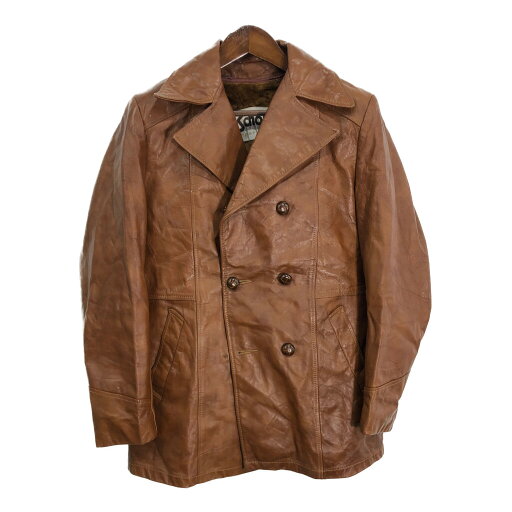 70年代 Schott ショット レザーコート ヴィンテージ ブラウン (メンズ 36) 中古 古着 R8556
