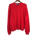 90年代 Polo by Ralph Lauren ポロ ラルフローレン コットン ニット セーター レッド (メンズ L) 中古 古着 R8889
