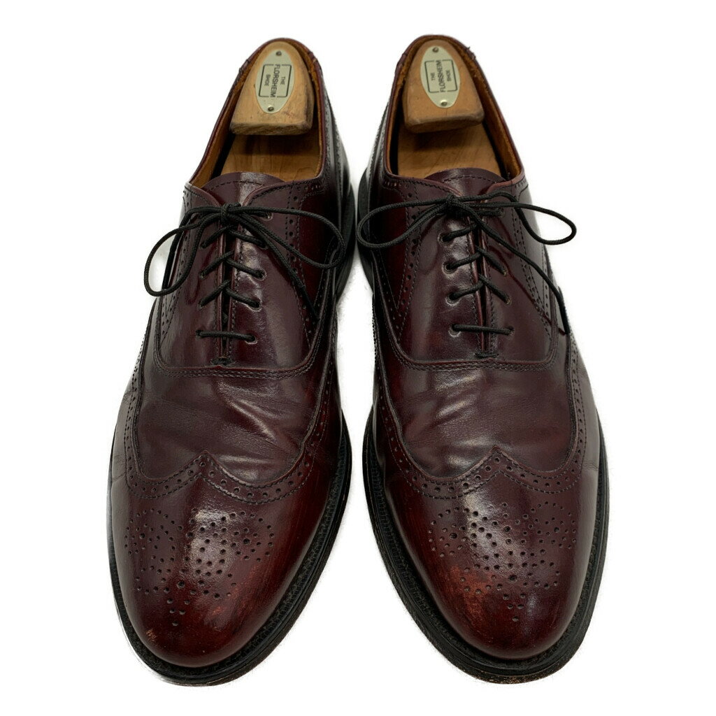 BOSTONIAN ボストニアン ウィングチップ レザーシューズ ワインレッド (メンズ 8 1/2 D/B) 中古 古着 KA1598
