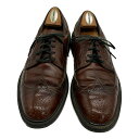 80年代 STACY ADAMS ステイシーアダムス ロングウィングチップ レザーシューズ レッドブラウン (メンズ 8 D) 中古 古着 KA1610(4)