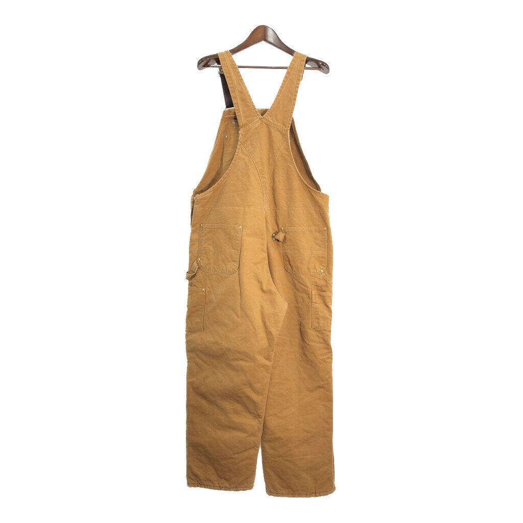 Carhartt カーハート オーバーオール ブラウン (メンズ W40L31相当) 中古 古着 R9381