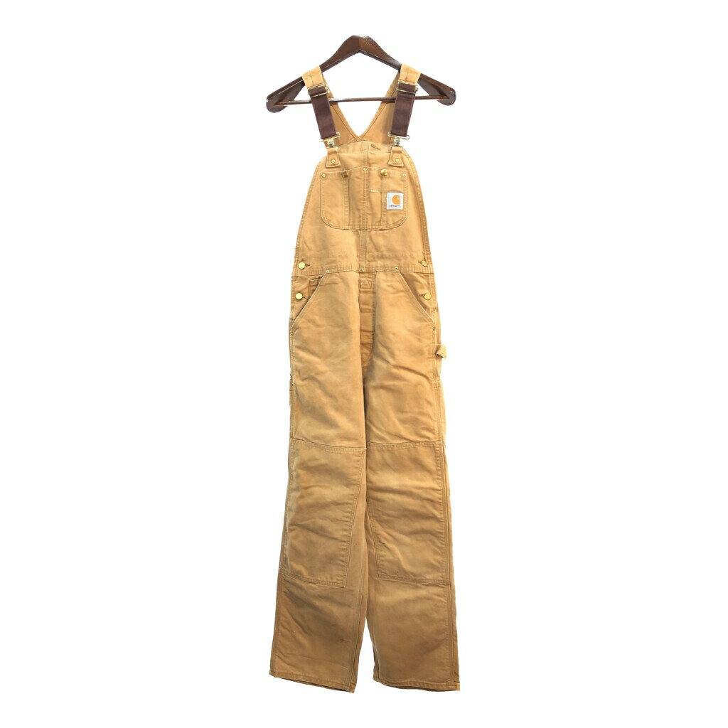 Carhartt カーハート オーバーオール ブラウン (メンズ W30 L34) 中古 古着 R9382