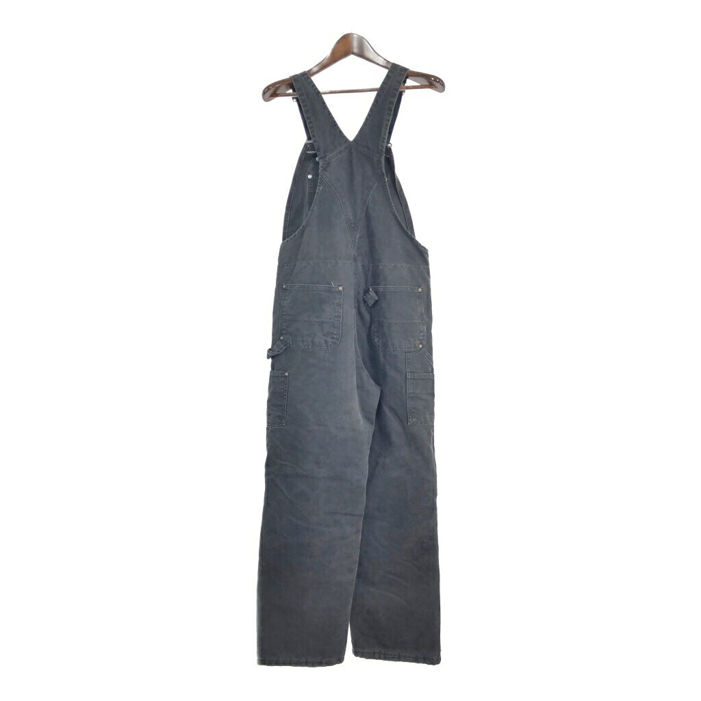 Carhartt カーハート オーバーオール ブラック (メンズ W34 L34) 中古 古着 R9385