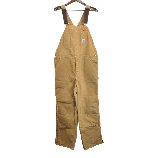 Carhartt カーハート オーバーオール ブラウン(メンズ S相当) 中古 古着 R9496 Carhartt カーハート オーバーオール ブラウン(メンズ S相当) 中古 古着 R9496