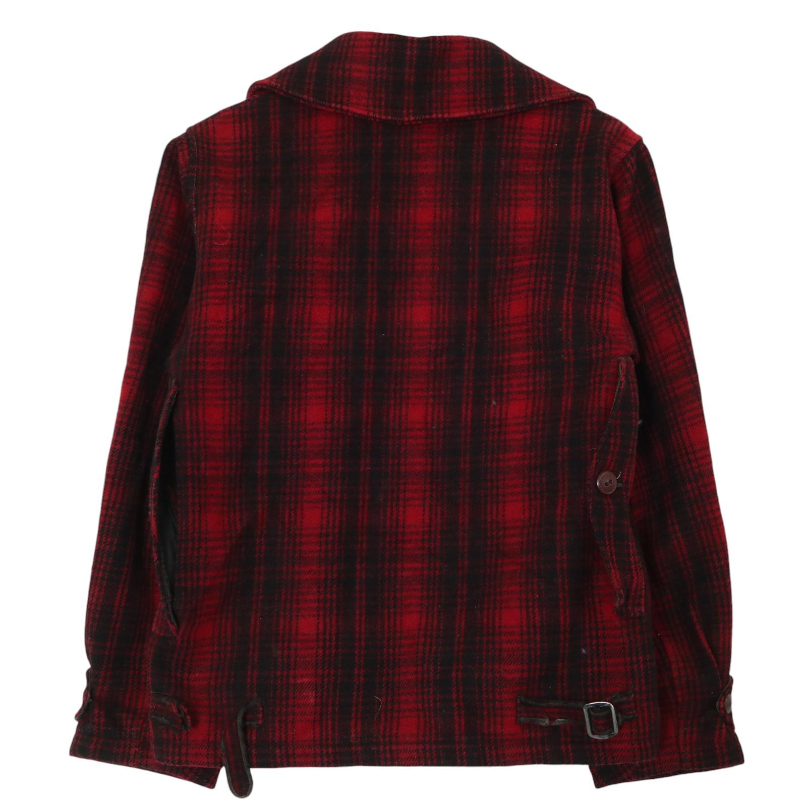 50年代 WOOLRICH ウールリッチ ウール ハンティングジャケット ヴィンテージ バッファローチェック レッド (メンズ 36) 中古 古着 A1453