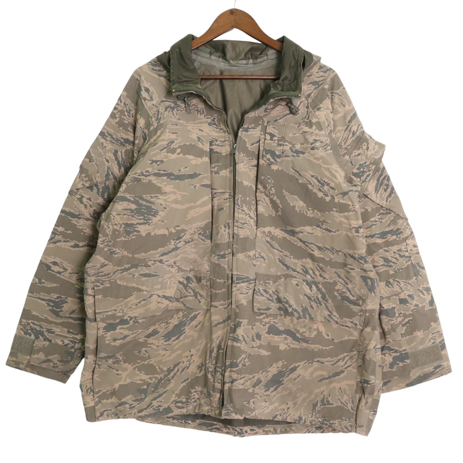 Rakuten - 00年代 米軍実物 U.S.AIRFORCE APECS GORETEXパーカージャケット ミリタリー ABUカモ (メンズ LARGE REGULAR) 中古 古着 A1482
