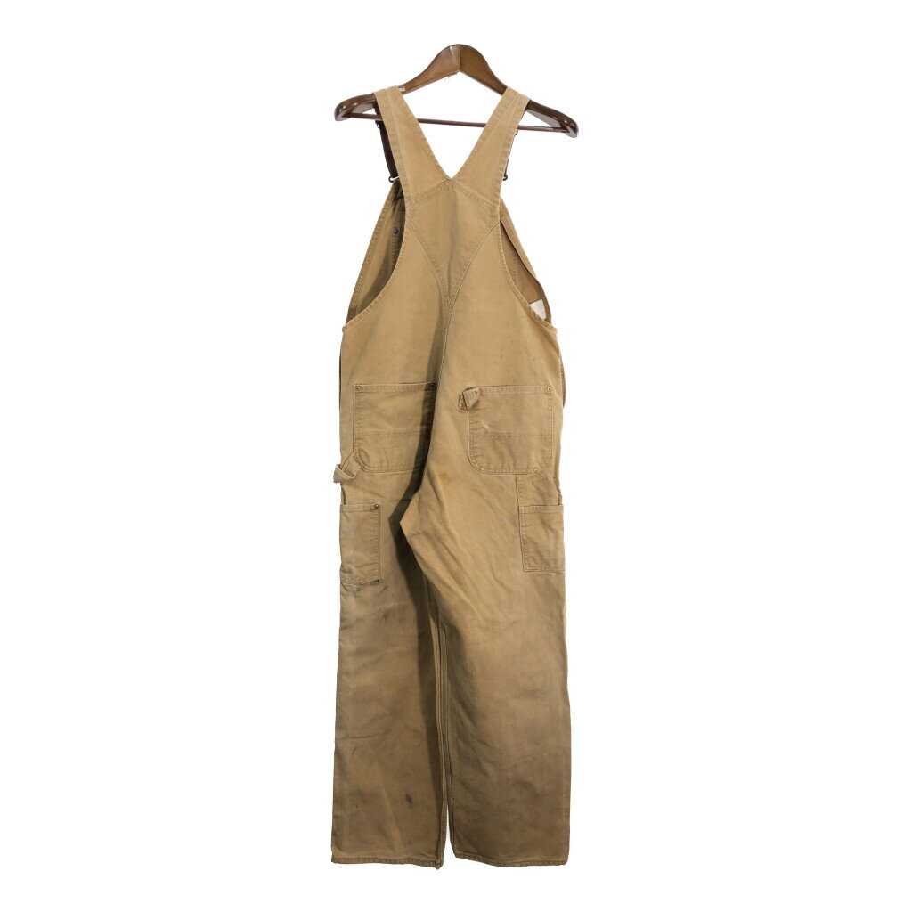 Carhartt カーハート オーバーオール ブラウン (メンズ W33L30相当) 中古 古着 R9568
