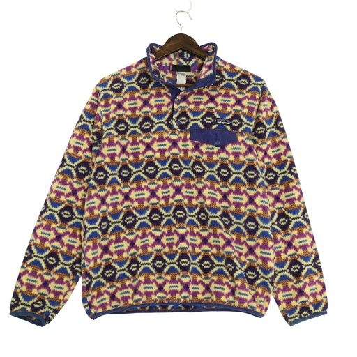 patagonia パタゴニア SYNCHILLA シンチラ スナップT フリースジャケット アウトドア 総柄 マルチカラー (レディース M) 中古 古着 A1458 patagonia パタゴニア SYNCHILLA シンチラ スナップT フリースジャケット アウトドア 総柄 マルチカラー (レディース M) 中古 古着 A1458