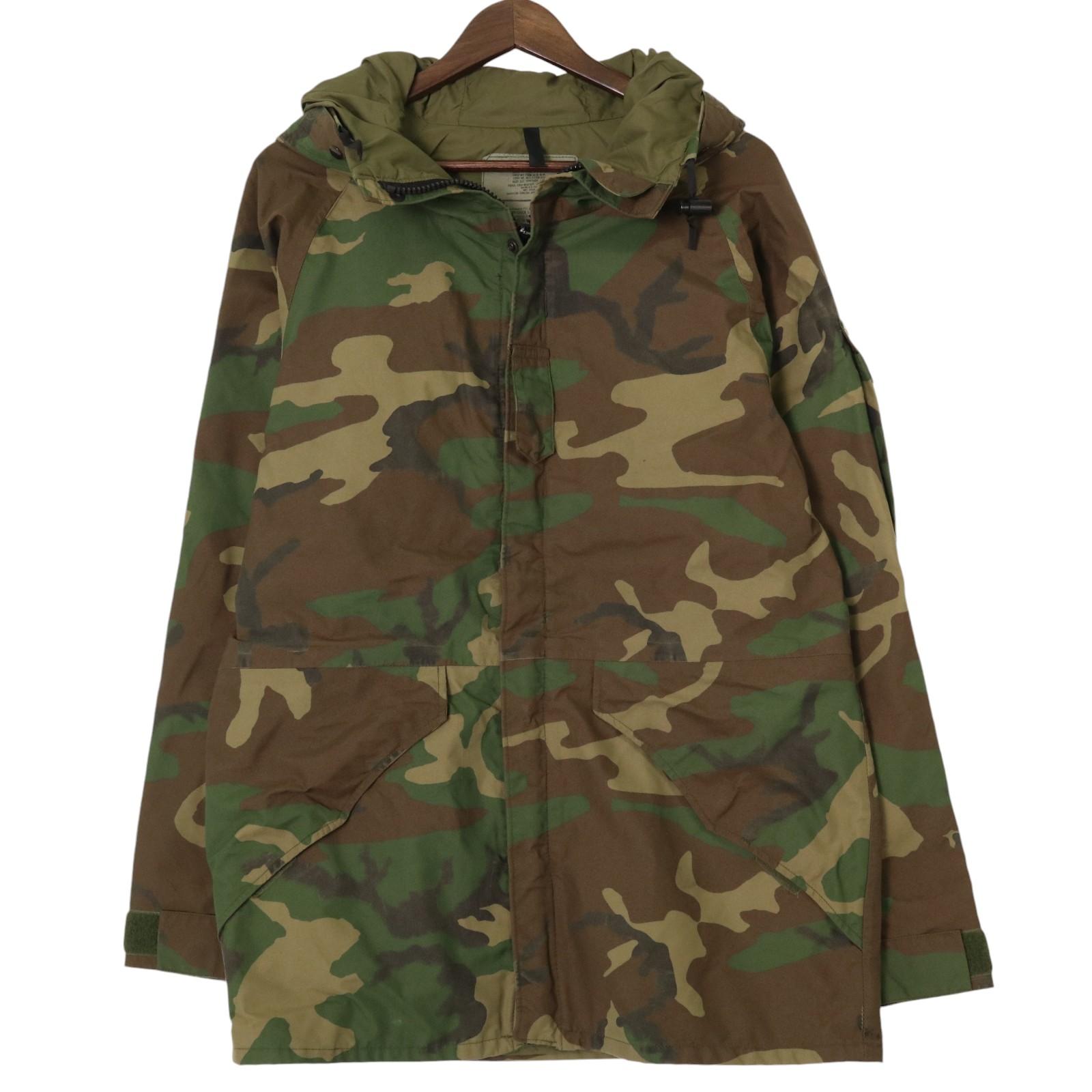 90年代 米軍実物 U.S.ARMY ECWCS GEN1 GORE-TEX パーカージャケット ミリタリー ウッドランドカモ (メンズ SMALL LONG) 中古 古着 A1587