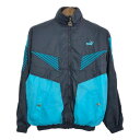 90年代 PUMA プーマ ナイロン トラックジャケット スポーツ ブラック (メンズ XS) 中古 古着 R9846
