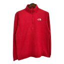 THE NORTH FACE ノースフェイス ハーフジップ フリースジャケット アウトドア レッド (メンズ L) 中古 古着 s0093