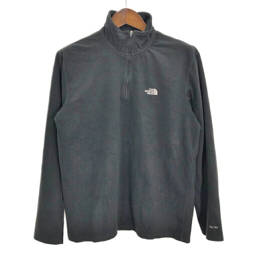 THE NORTH FACE ノースフェイス ハーフジップ フリースジャケット アウトドア ブラック (メンズ L) 中古 古着 S0412 THE NORTH FACE ノースフェイス ハーフジップ フリースジャケット アウトドア ブラック (メンズ L) 中古 古着 S0412