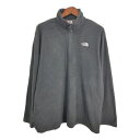 THE NORTH FACE ノースフェイス ハーフジップ フリースジャケット アウトドア 大きいサイズ ブラック (メンズ XXL) 中古 古着 S0493(4)