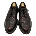 80年代 USA製 OAKWOODS ロングウィングチップ レザーシューズ バーガンディー (メンズ 8.5) 中古 古着 KA1683
