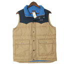 patagonia パタゴニア スリングショット ダウンベスト アウトドア ベージュ (メンズ S) 中古 古着 A1807