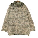 00年代 米軍実物 U.S.AIRFORCE APECS GORETEXパーカージャケット ミリタリー ABUカモ (メンズ MEDIUM LONG) 中古 古着 A1839(4)