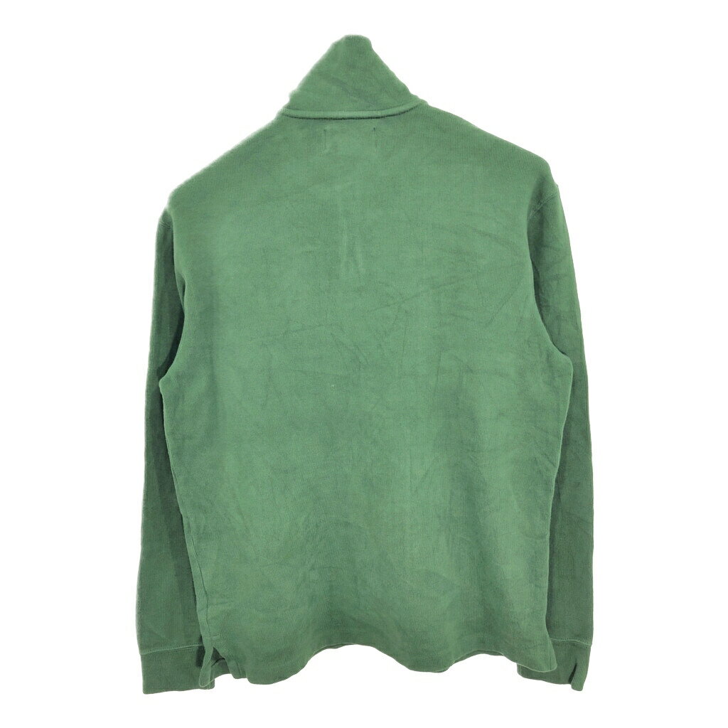 Polo by Ralph Lauren ポロ ラルフローレン ハーフジップ コットンセーター グリーン (メンズ M) 中古 古着 S1395