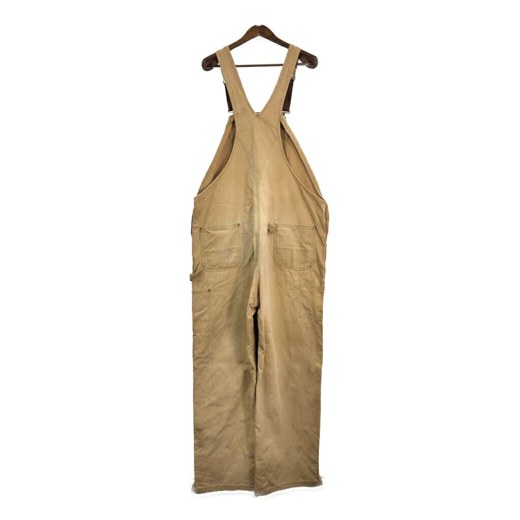 Carhartt カーハート オーバーオール ブラウン (メンズ W50L32相当) 中古 古着 S1582