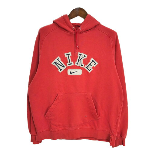 00年代 NIKE ナイキ スウェット パーカー スポーツ ロゴ レッド (メンズ L) 中古 古着 S1807 00年代 NIKE ナイキ スウェット パーカー スポーツ ロゴ レッド (メンズ L) 中古 古着 S1807