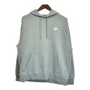 NIKE ナイキ スウェット パーカー スポーツ ワンポイントロゴ グレー (メンズ L) 中古 古着 S1898(4)