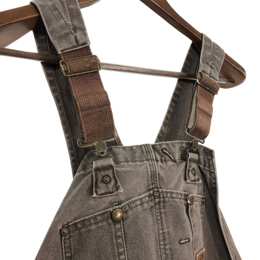 USA製 Carhartt カーハート オーバーオール ワーク ブラウン(メンズ) 中古 古着 S2069