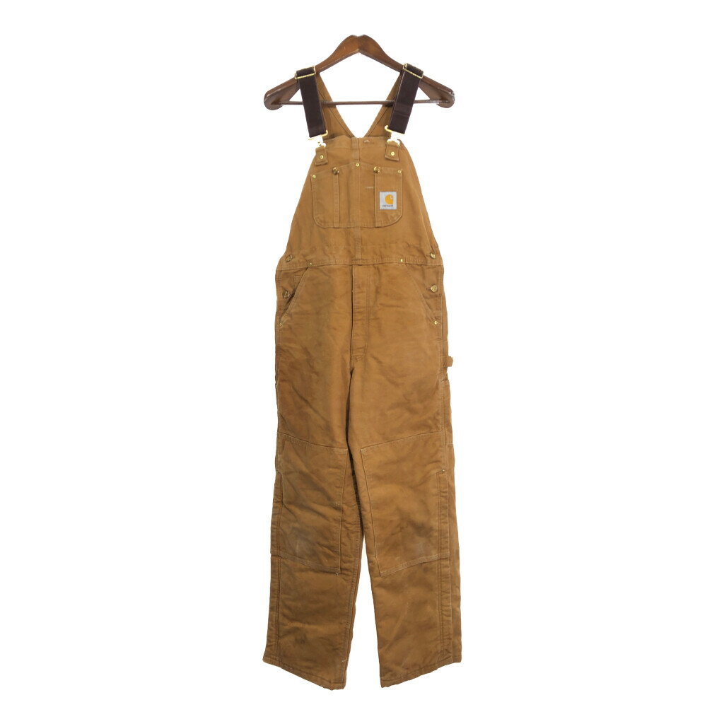 Carhartt カーハート オーバーオール ワーク ライトブラウン(メンズ) 中古 古着 S2070