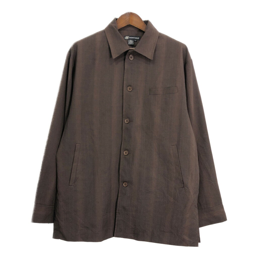 DESCRIPTION サイズ【サイズ】L【実寸】 肩幅：約54cm着丈：約82cm身幅：約65cm袖丈：約66cm 主な素材表地 : ポリエステル裏地 : ポリエステル 色ブラウン 仕様 状態 キズ：肩、袖、胸、腹部、背中、腰 商品管理番号S2253 ABOUT ITEM商品撮影時の照明やお使いのモニター・ブラウザ等ご覧いただく環境により実物と商品画像の色が多少異なる場合がございます。全てアメリカからの輸入品ですがブランドやアイテムによりそれぞれサイズ感が異なります。生地の伸縮や厚み等、測定に多少の誤差が生じる場合がございますが、表記サイズと合わせまして実寸値を記載させていただいておりますので必ずご確認ください。新品や未使用品と記載があるもの以外は全て中古品ですので、程度は異なりますが使用感がございます。状態は慎重に確認し商品説明や画像により記載しておりますが、全てを記載することは中古品の特性上困難です。ご不明な点やご質問がございましたらお気軽にお問い合わせください。