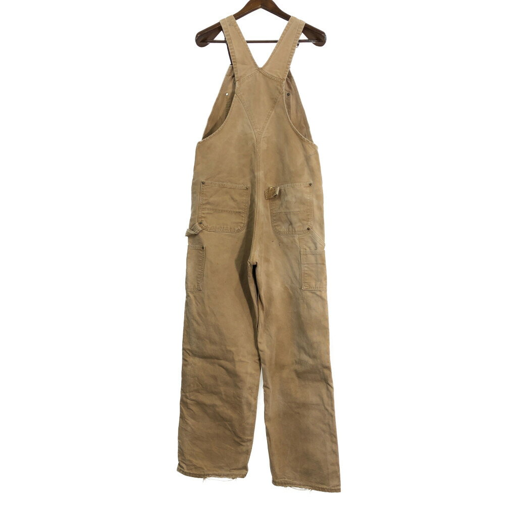 Carhartt カーハート オーバーオール ライトブラウン (メンズ W30 L32相当) 中古 古着 S2254