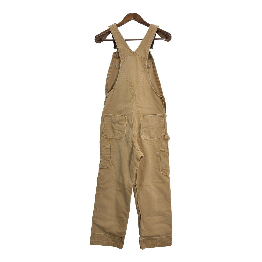 Carhartt カーハート オーバーオール ライトブラウン (メンズ W33 L26相当) 中古 古着 S2255