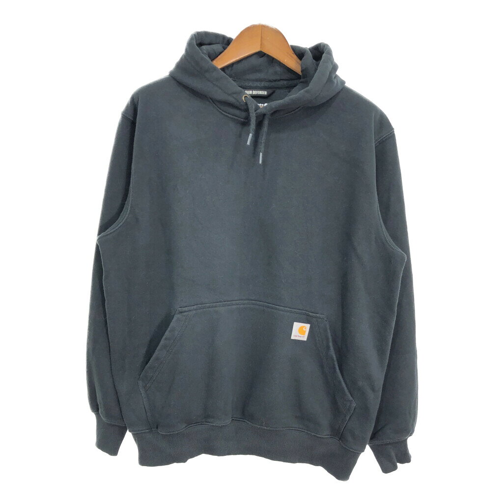 Rakuten - Carhartt カーハート パーカー ワンポイントロゴ ブラック (メンズ L) 中古 古着 S2355