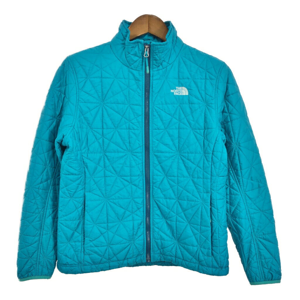 THE NORTH FACE ノースフェイス キルティング 中綿ジャケット アウトドア ライトブルー (レディース L) 中古 古着 S2455