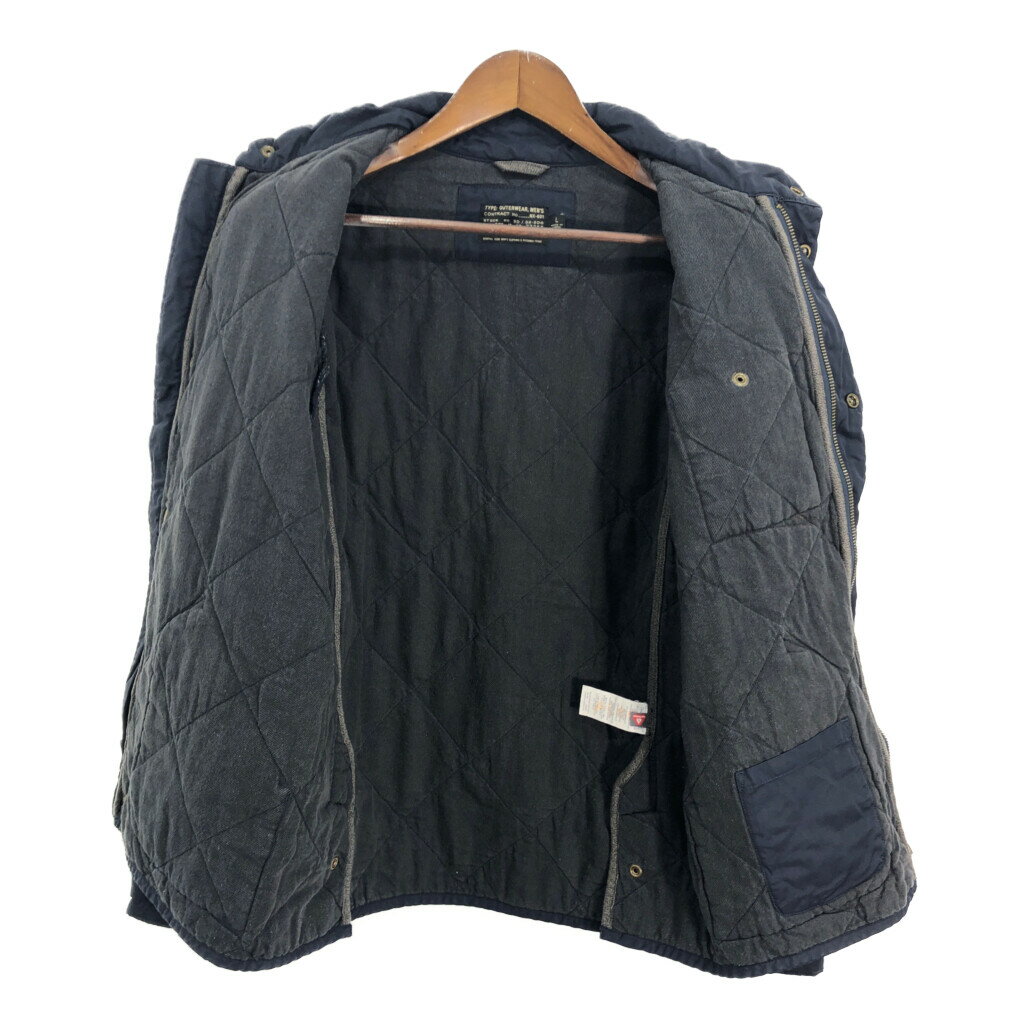 J.CREW ジェイクルー キルティング 中綿ジャケット PRIMALOFT ネイビー (メンズ L) 中古 古着 S2889