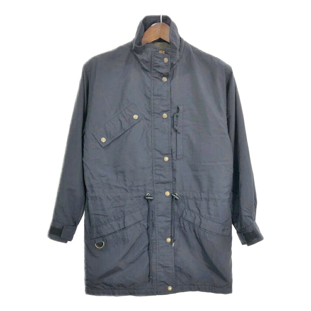 80年代 Eddie Bauer エディーバウアー ナイロンハーフコート アウトドア ブラック (レディース S) 中古 古着 S2922