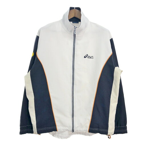 asics アシックス トラックジャケット スポーツ ホワイト (メンズ L) 中古 古着 S2951 asics アシックス トラックジャケット スポーツ ホワイト (メンズ L) 中古 古着 S2951