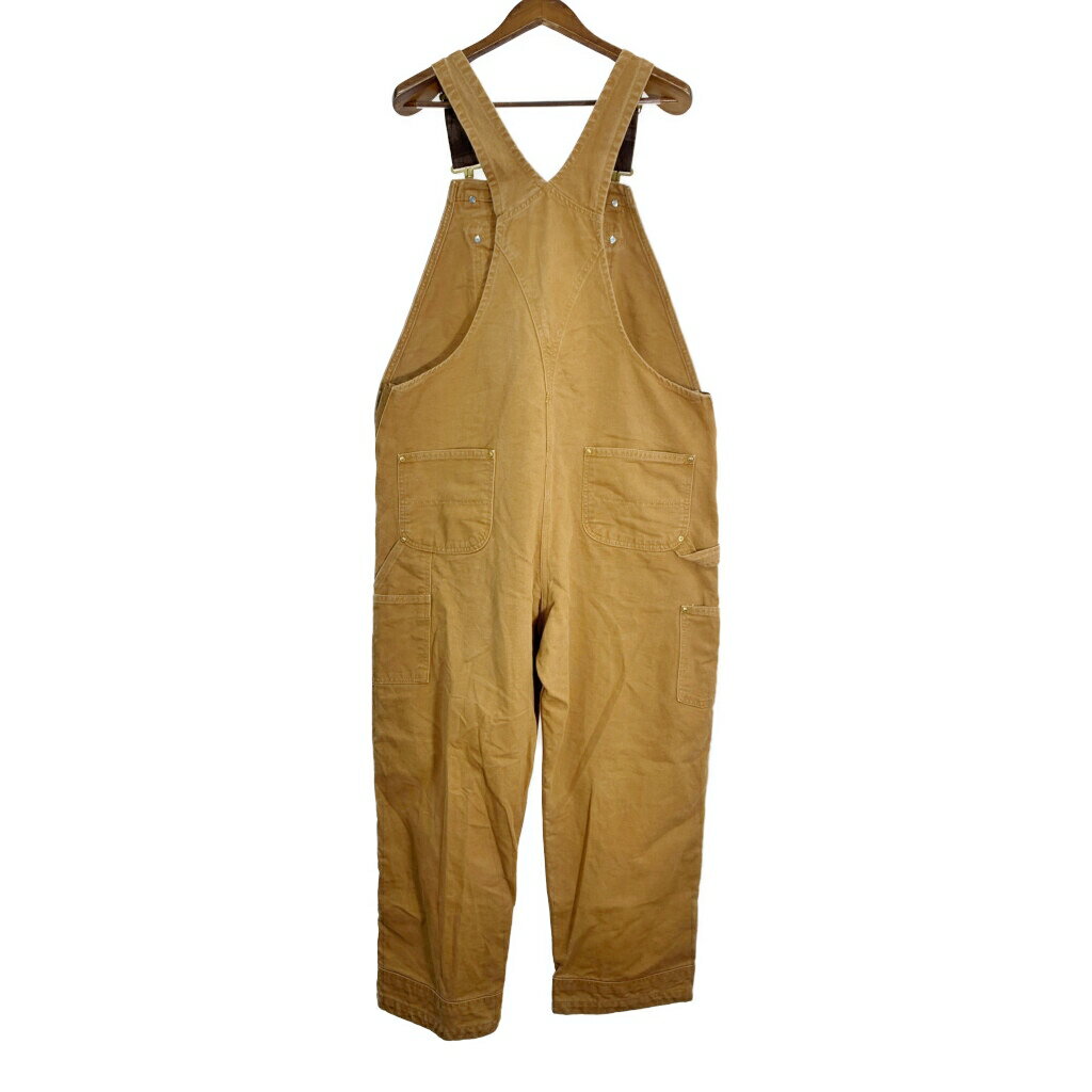 Carhartt カーハート ダック オーバーオール ワーク ライトブラウン (メンズ W42 L30) 中古 古着 S3249
