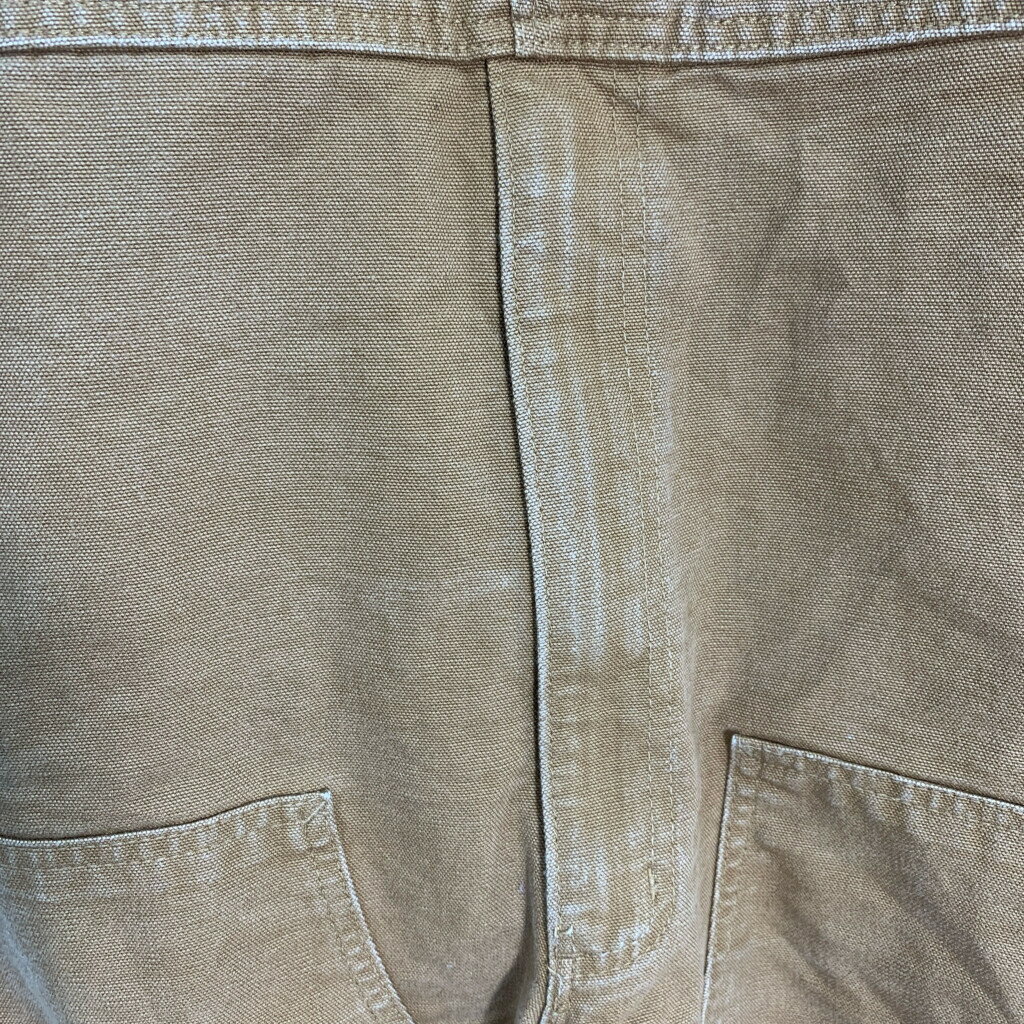 Carhartt カーハート ダック オーバーオール ワーク ライトブラウン (メンズ W42 L30) 中古 古着 S3249